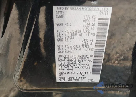 2014 Infiniti Qx60 Hybrid z USA, uszkodzony, nr VIN 5N1CL0MN5EC507813